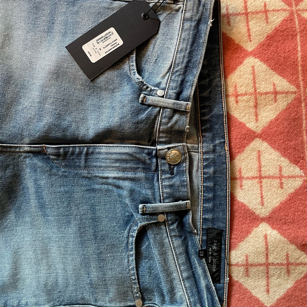 Rag & Bone Farrah Ankle Cigarette Raw Hem Jeans Size 29 *NEW*